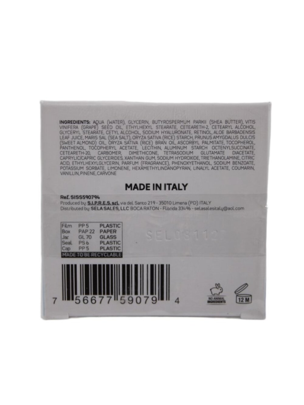Delfanti Milano Day Cream SEALED Retinol Vitamin C Anti Aging 1.7oz 50ml Cream - Picture 6 of 6